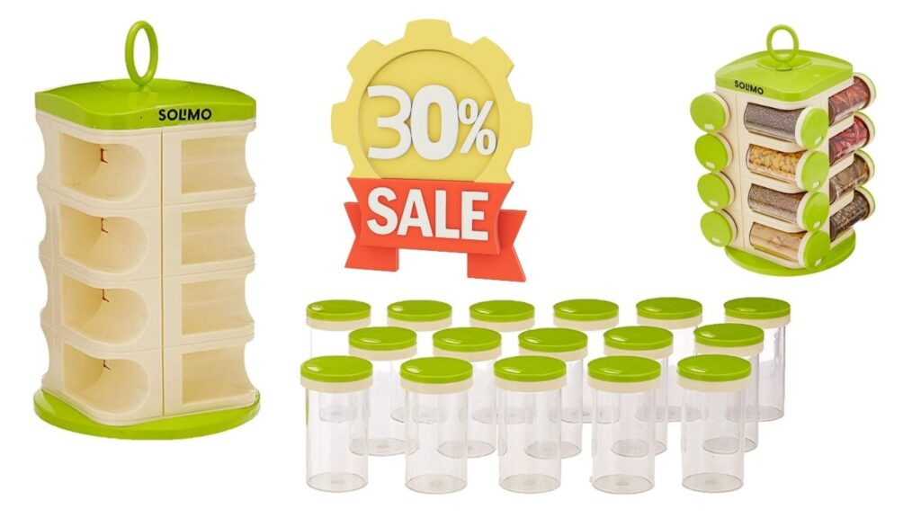 Amazon Solimo Revolving Spice Rack Set